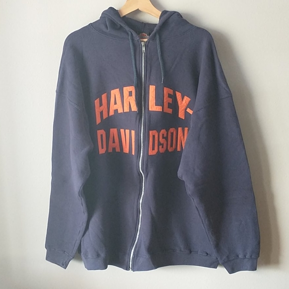 Vintage Harley Davidson Zip Hoodie 3xl 
